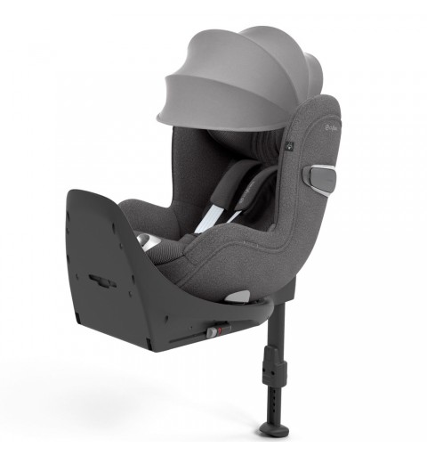 Cybex Sirona T i-Size - obrotowy fotelik samochodowy 0-18 kg zestaw z bazą isofix| PLUS Mirage Grey